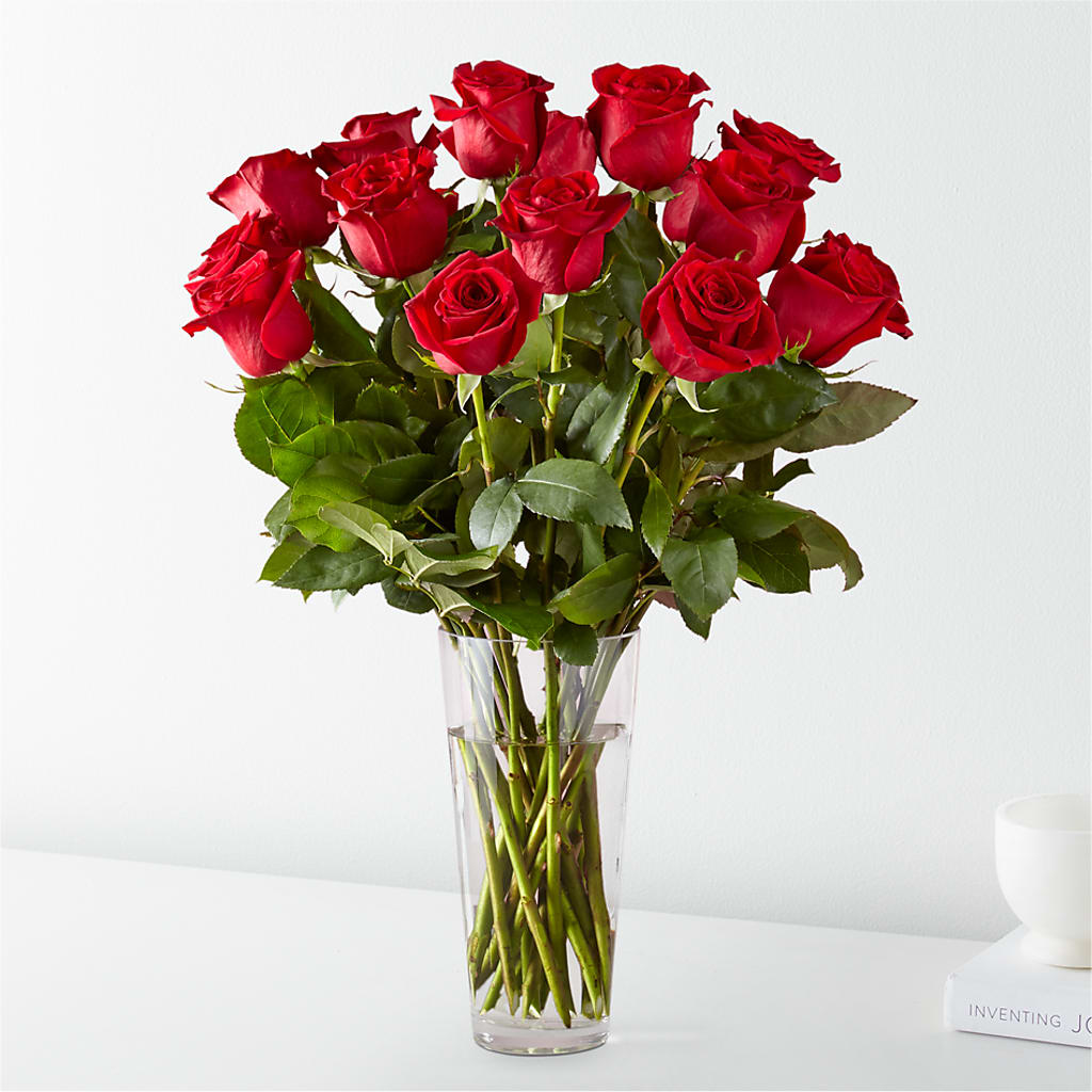 Long Stem Red Rose Bouquet – The Flower Gallery, Linden NJ