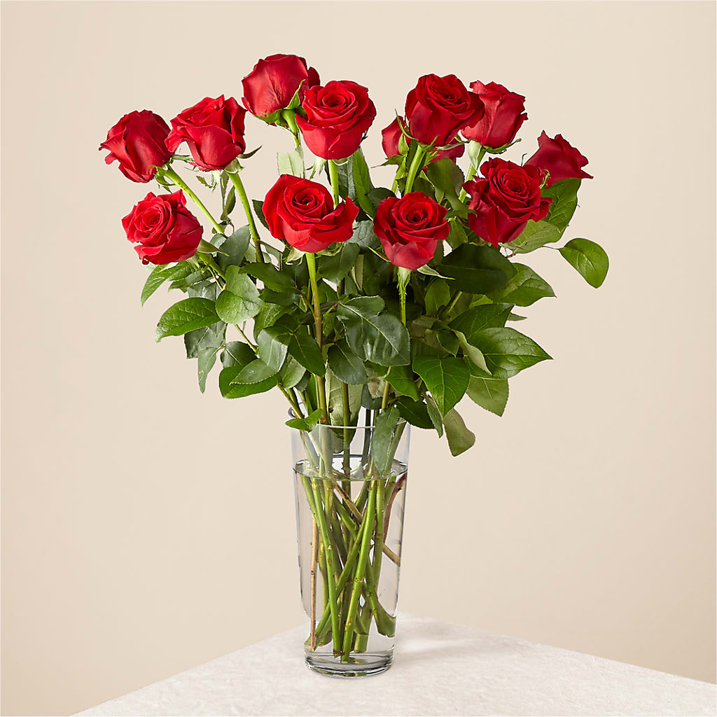 Long Stem Red Rose Bouquet – The Flower Gallery, Linden NJ
