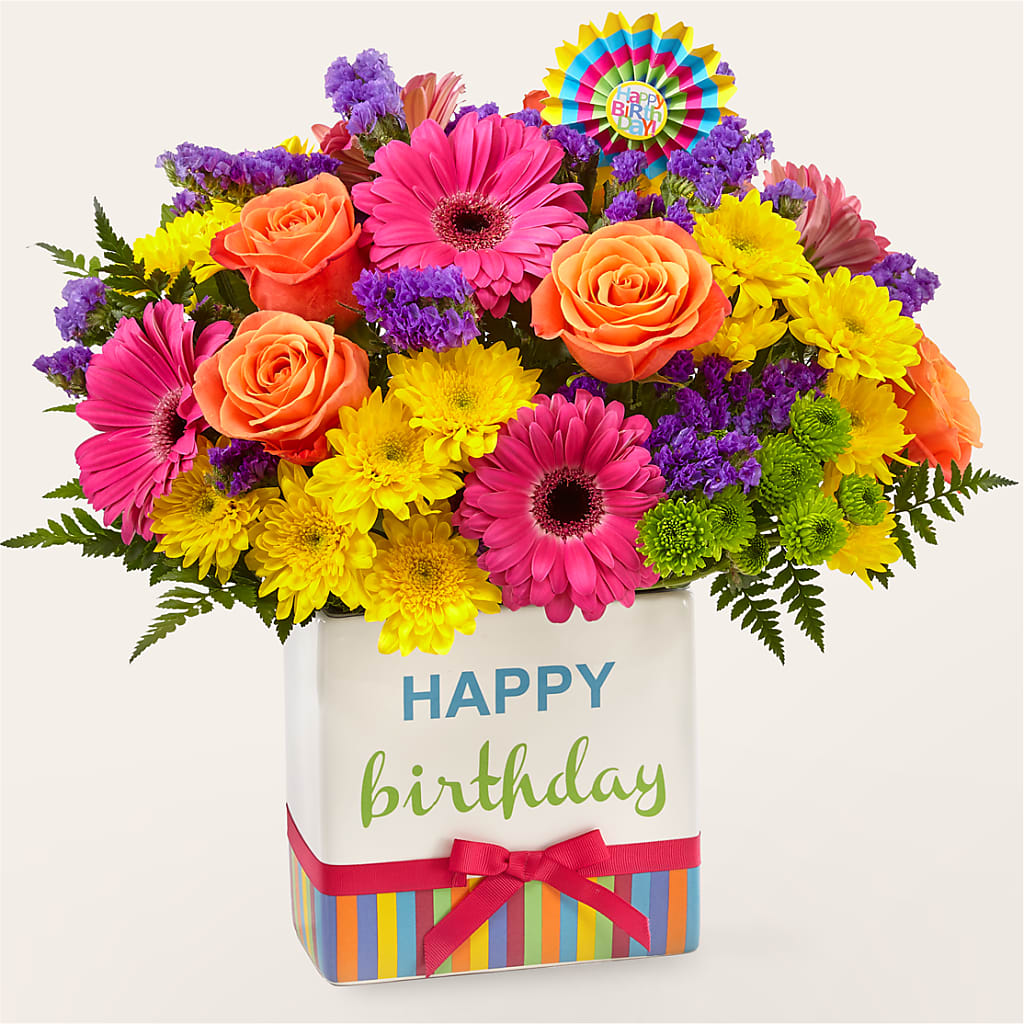 Birthday Brights Bouquet – The Flower Gallery, Linden NJ