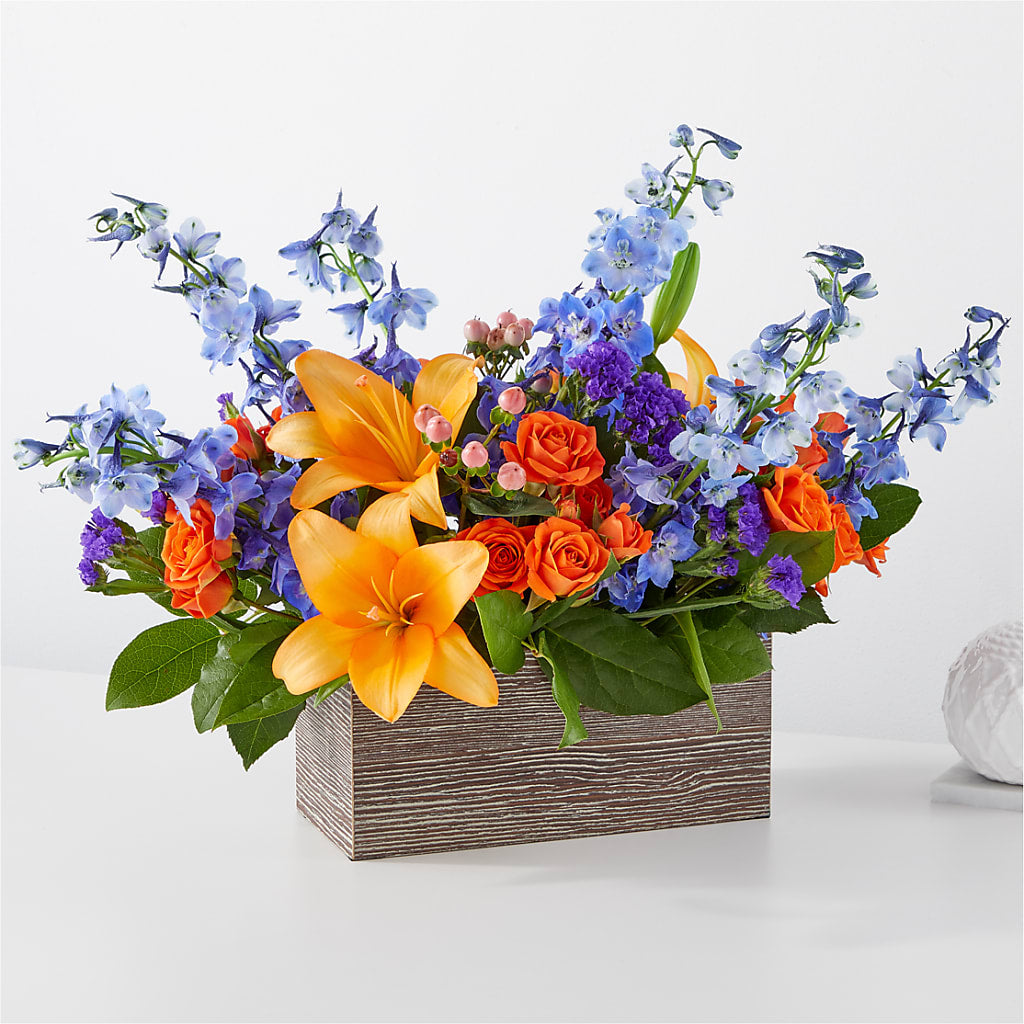 Radiant Citrus Box Bouquet – The Flower Gallery, Linden NJ