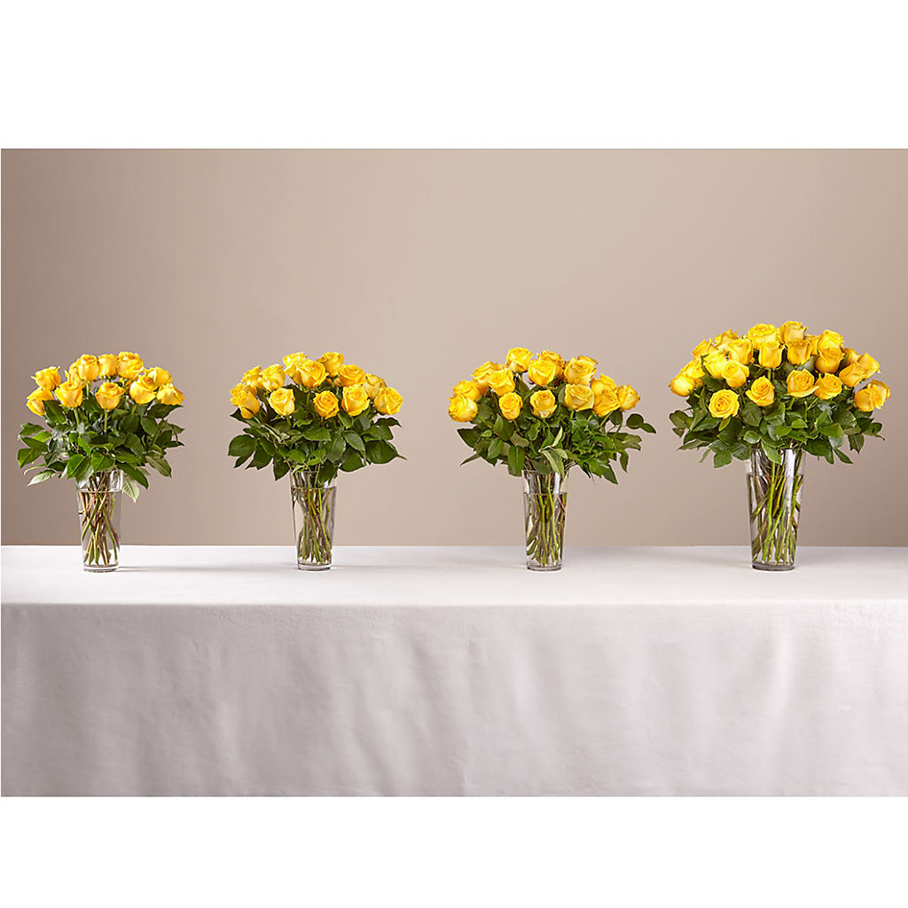 Long Stem Yellow Rose Bouquet – The Flower Gallery, Linden NJ