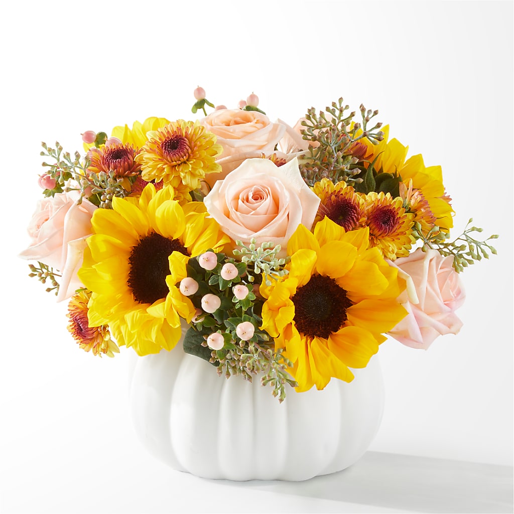 Pumpkin to Talk About Bouquet – The Flower Gallery, Linden NJ