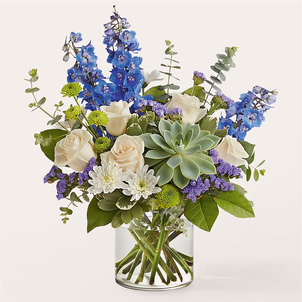 Cerulean Waves Bouquet – The Flower Gallery, Linden NJ