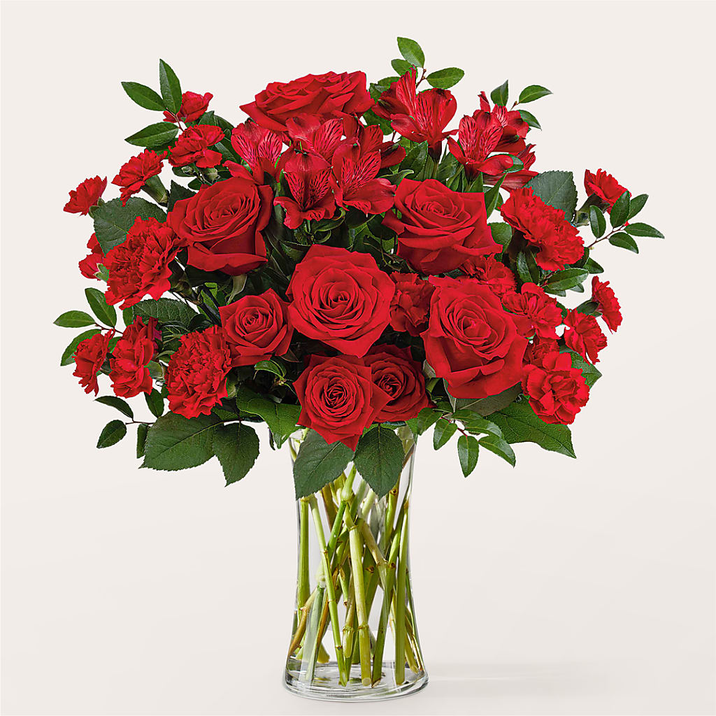 Brilliant Ruby Bouquet – The Flower Gallery, Linden NJ