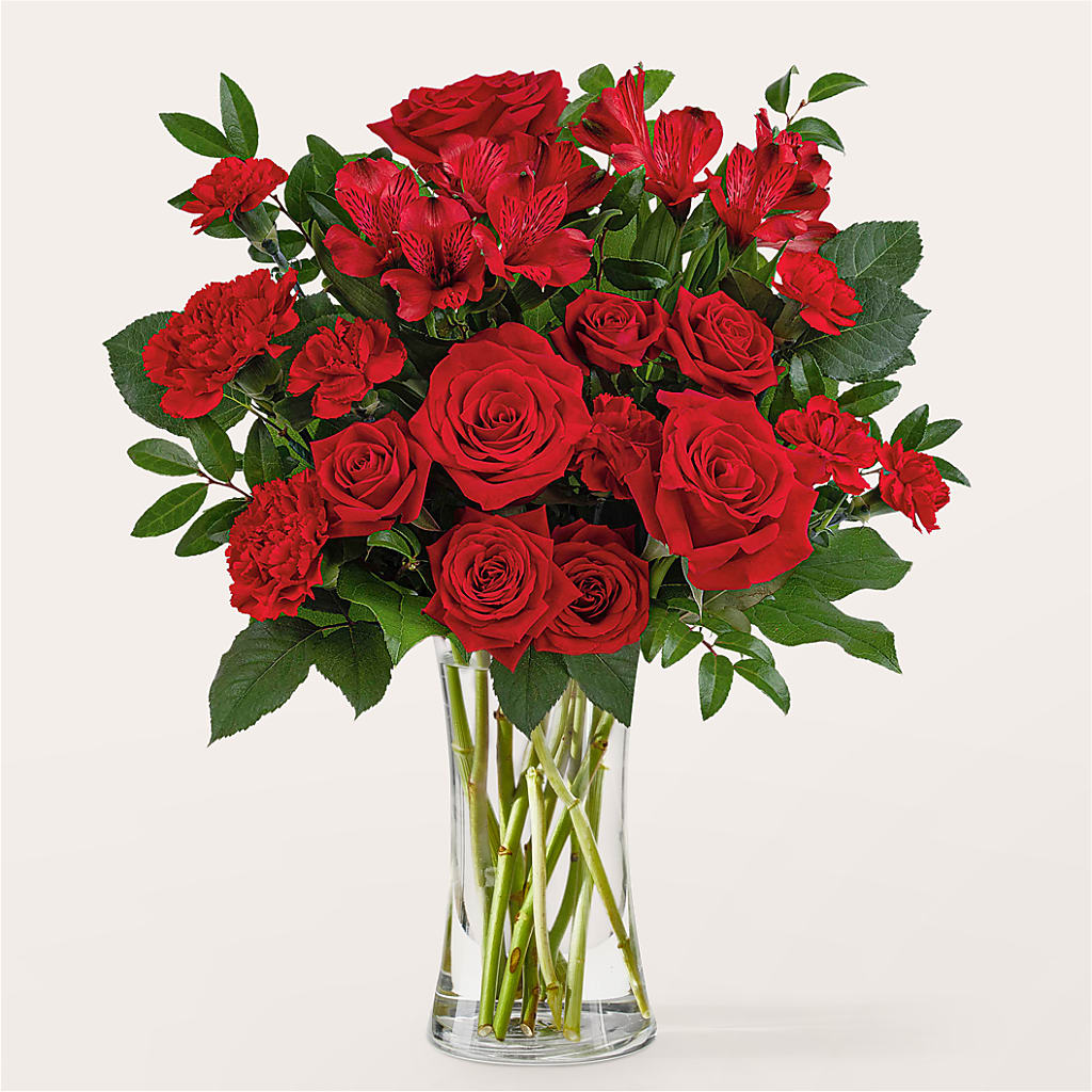 Brilliant Ruby Bouquet – The Flower Gallery, Linden NJ