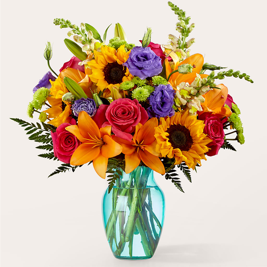 Double Rainbow Bouquet – The Flower Gallery, Linden NJ