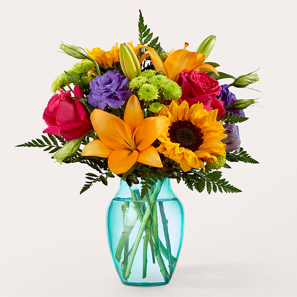 Double Rainbow Bouquet – The Flower Gallery, Linden NJ