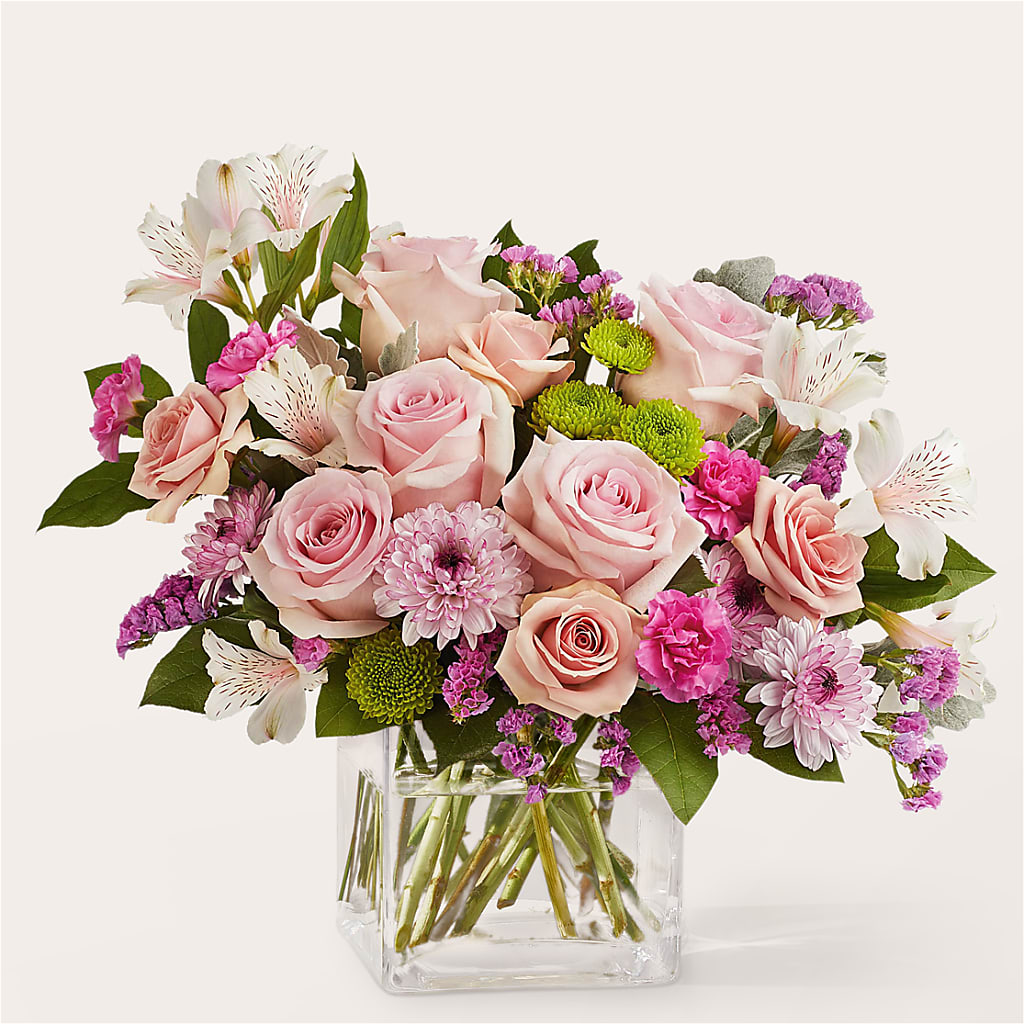 Pink Suede Bouquet – The Flower Gallery, Linden NJ