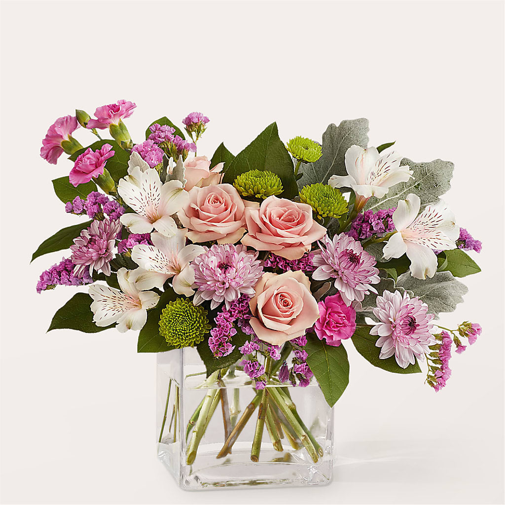 Pink Suede Bouquet – The Flower Gallery, Linden NJ