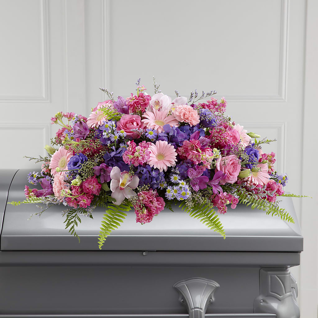 Glorious Garden Casket Spray – The Flower Gallery, Linden NJ