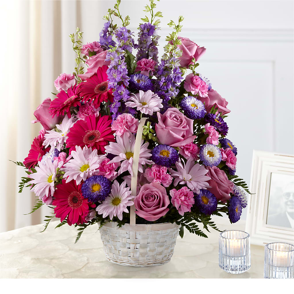 Pastel Peace Basket – The Flower Gallery, Linden NJ