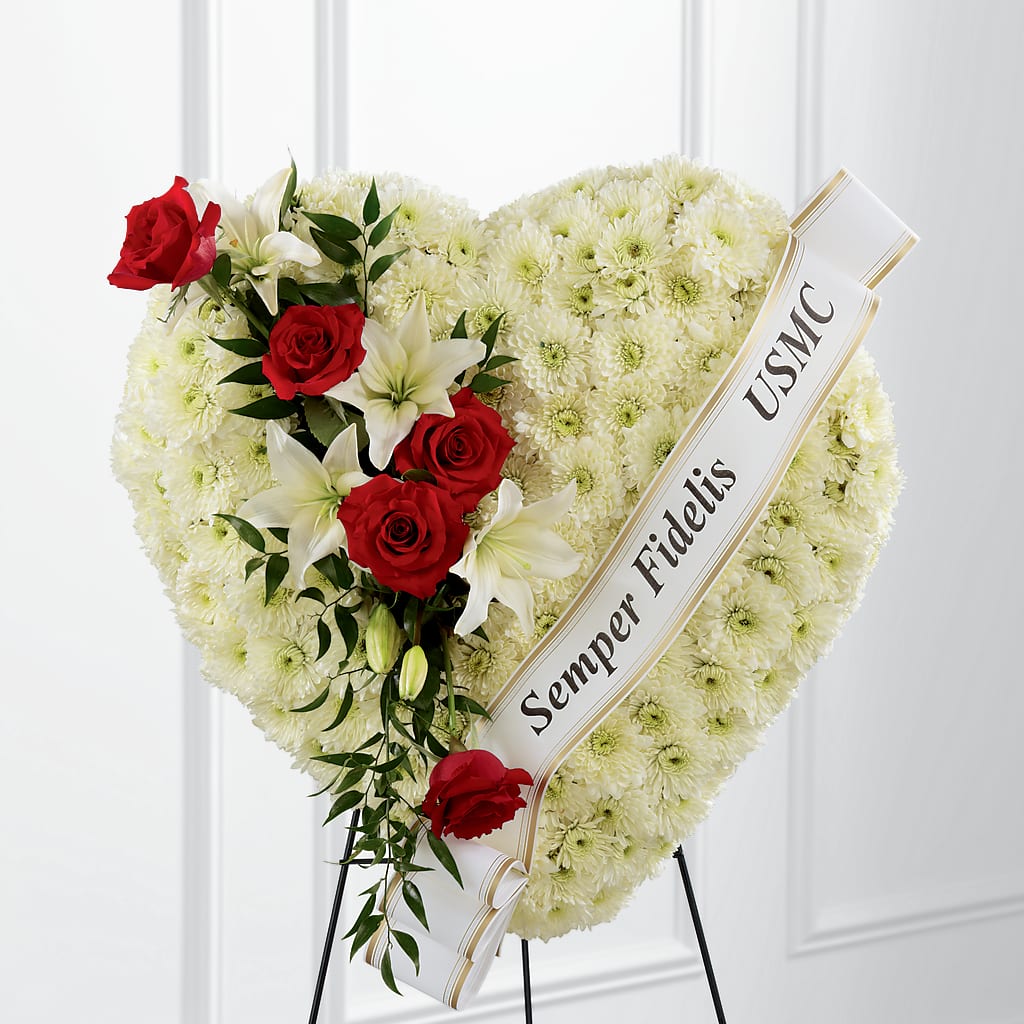 Heartfelt Hero Standing Heart – The Flower Gallery, Linden NJ