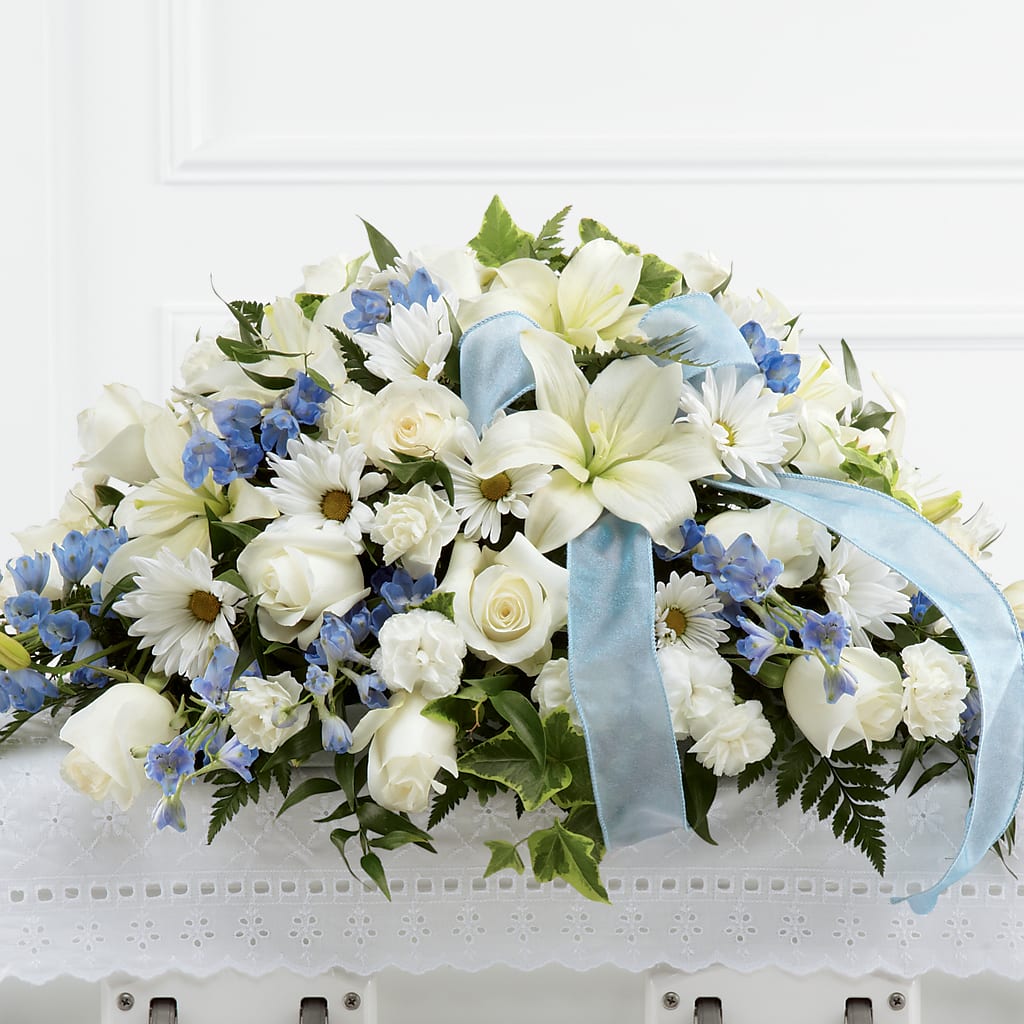 Tender Treasure Casket Spray – The Flower Gallery, Linden NJ