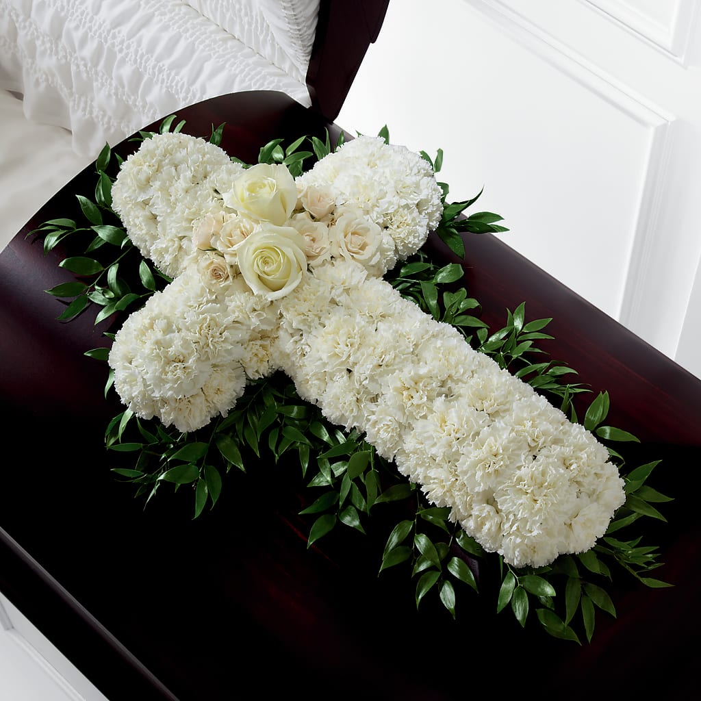 Peaceful Memories Casket Spray (Standard) – The Flower Gallery, Linden NJ