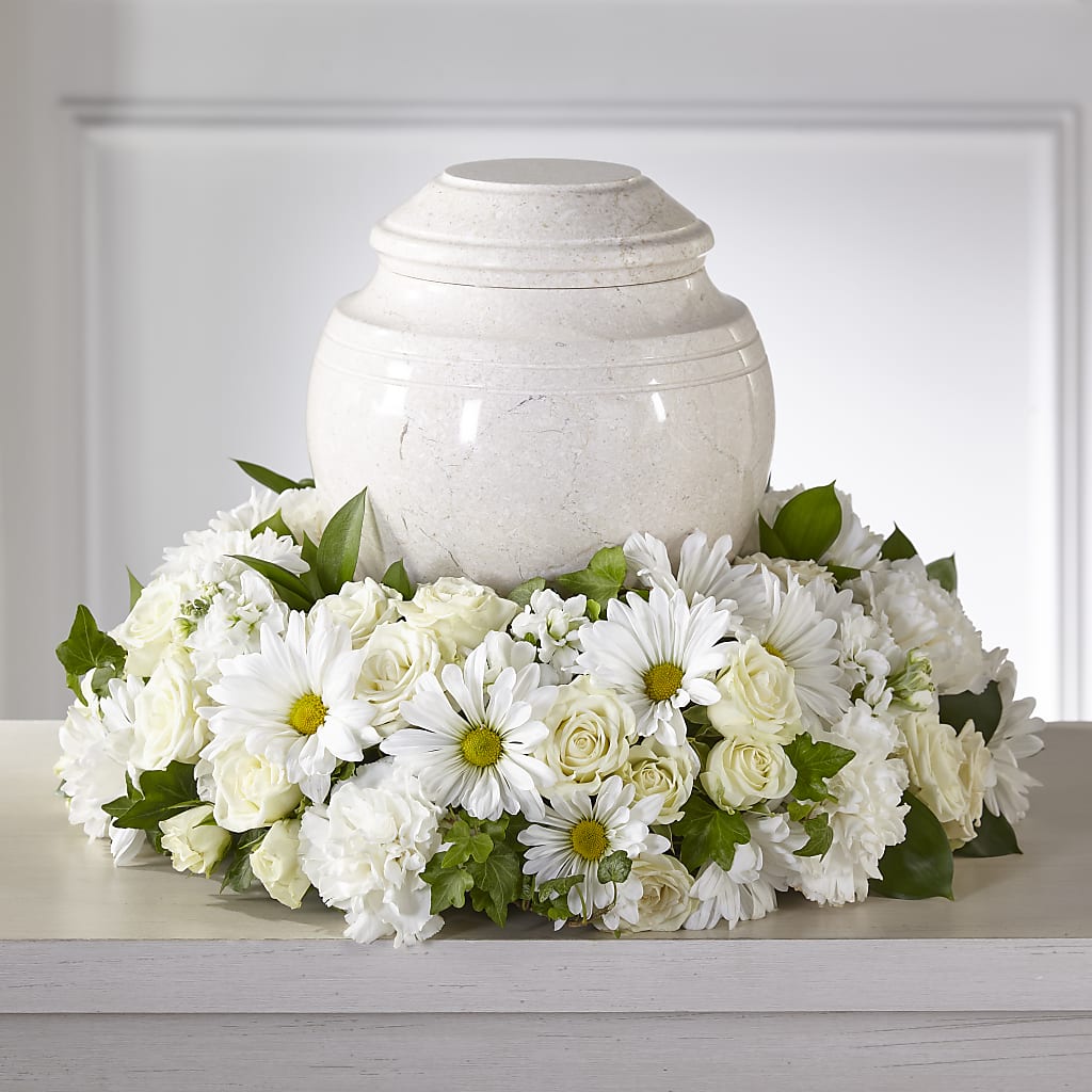 Ivory Gardens Cremation Adornment – The Flower Gallery, Linden NJ