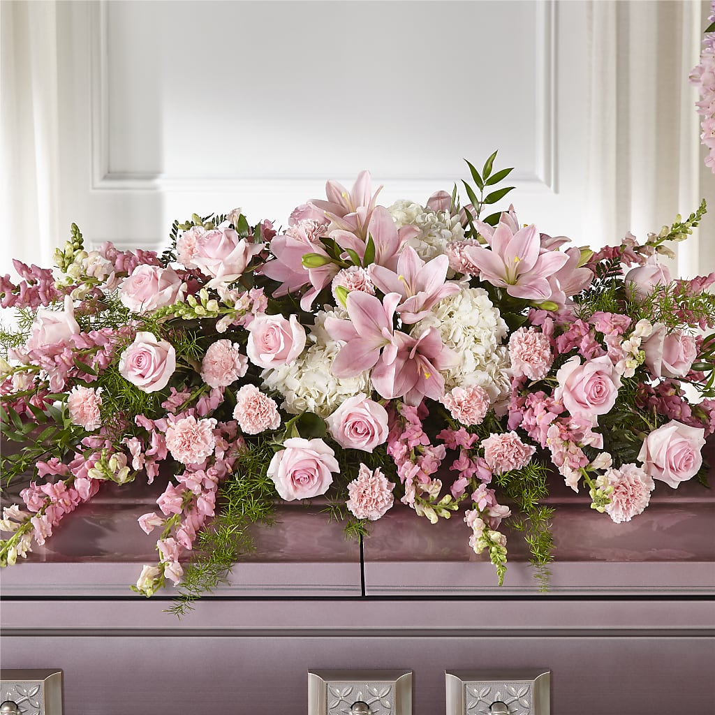 Life & Remembrance Casket Spray – The Flower Gallery, Linden NJ