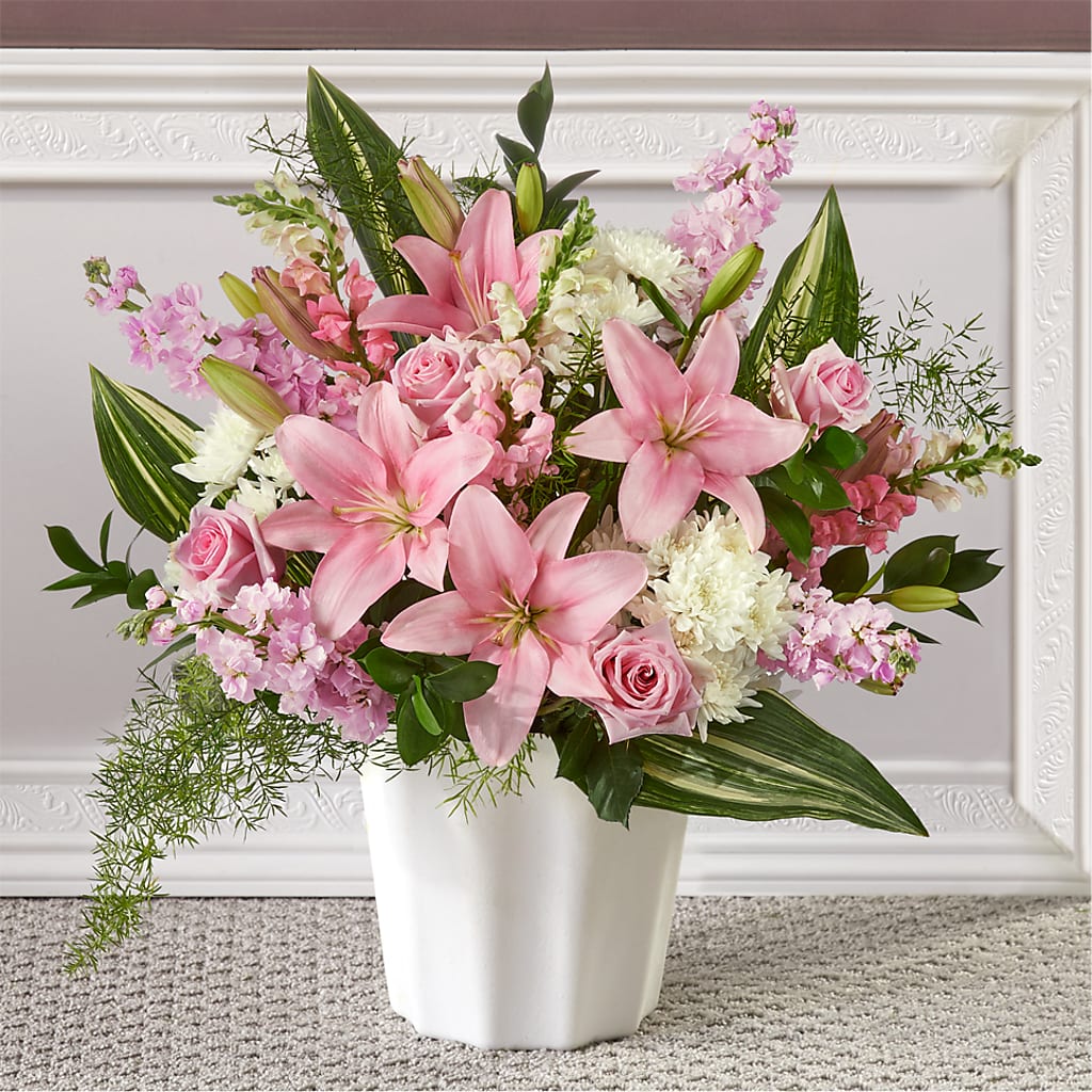 Simply Serene Floor Basket – The Flower Gallery, Linden NJ