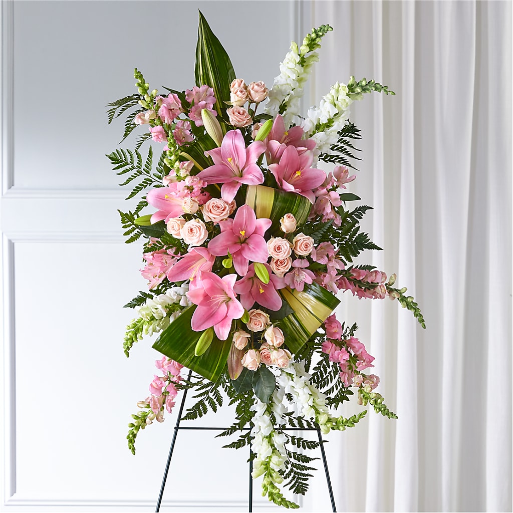 Elegant Embrace Standing Spray – The Flower Gallery, Linden NJ