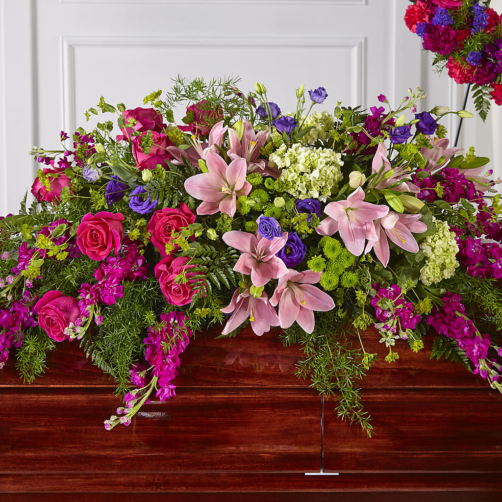 Radiant Tribute Casket Spray – The Flower Gallery, Linden NJ