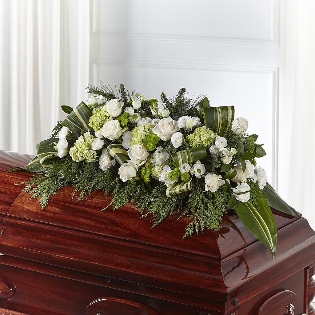 Hopeful Gesture Casket Spray – The Flower Gallery, Linden NJ