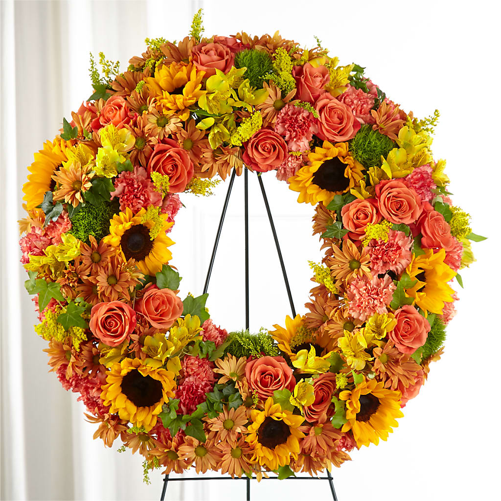 Autumnal Memories Wreath (Standard) – The Flower Gallery, Linden NJ