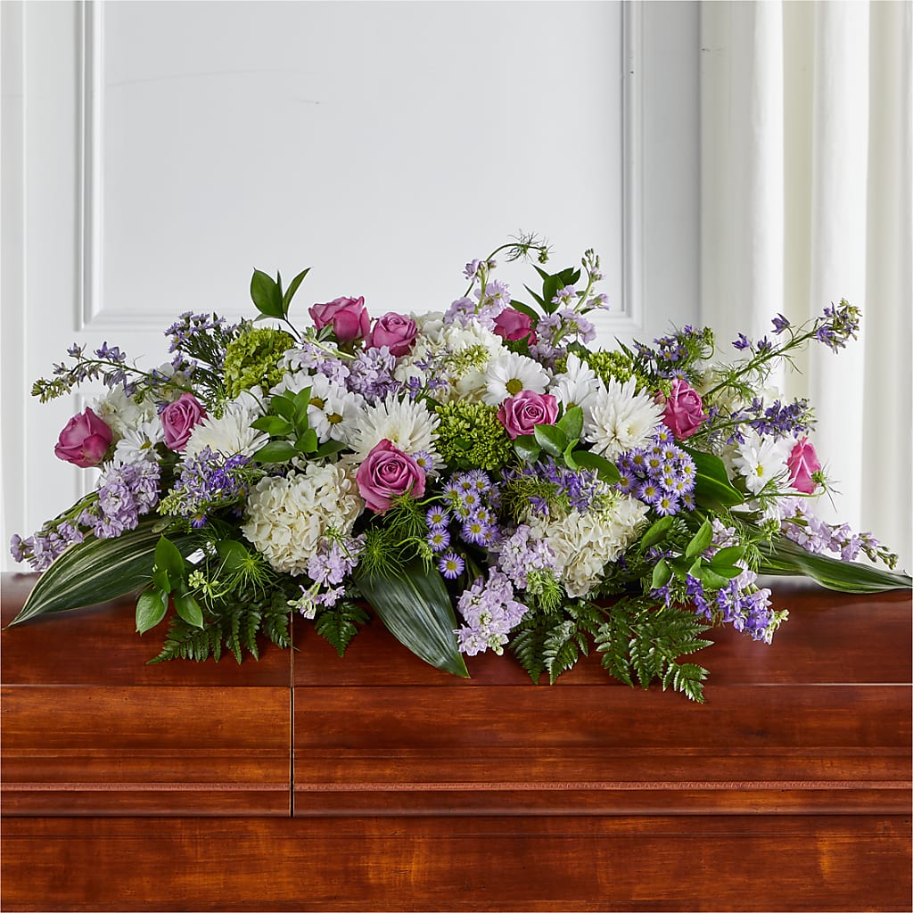 Meadows of Serenity Casket Spray – The Flower Gallery, Linden NJ