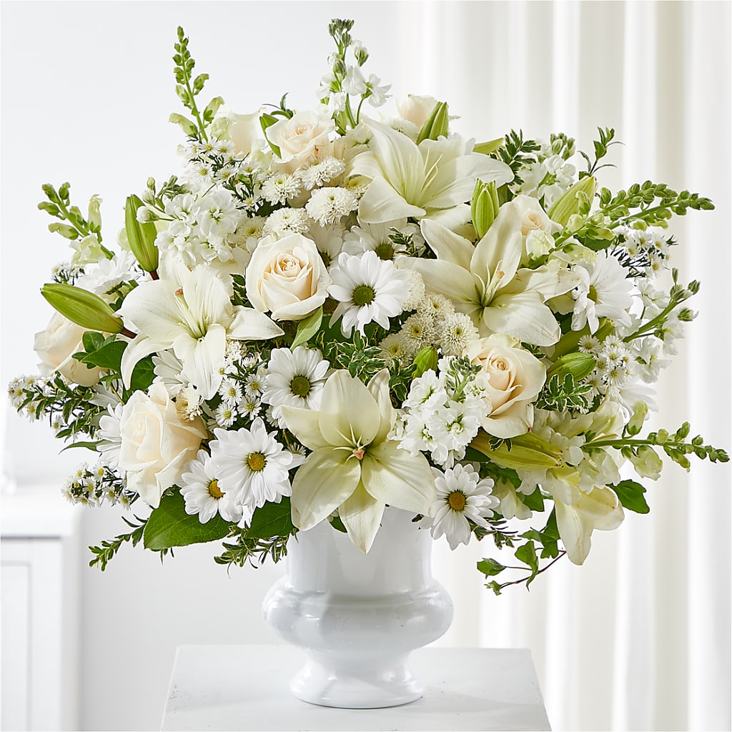 Uplifting Urn Arrangement – The Flower Gallery, Linden NJ