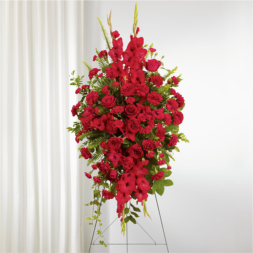 From the Heart Standing Spray – The Flower Gallery, Linden NJ