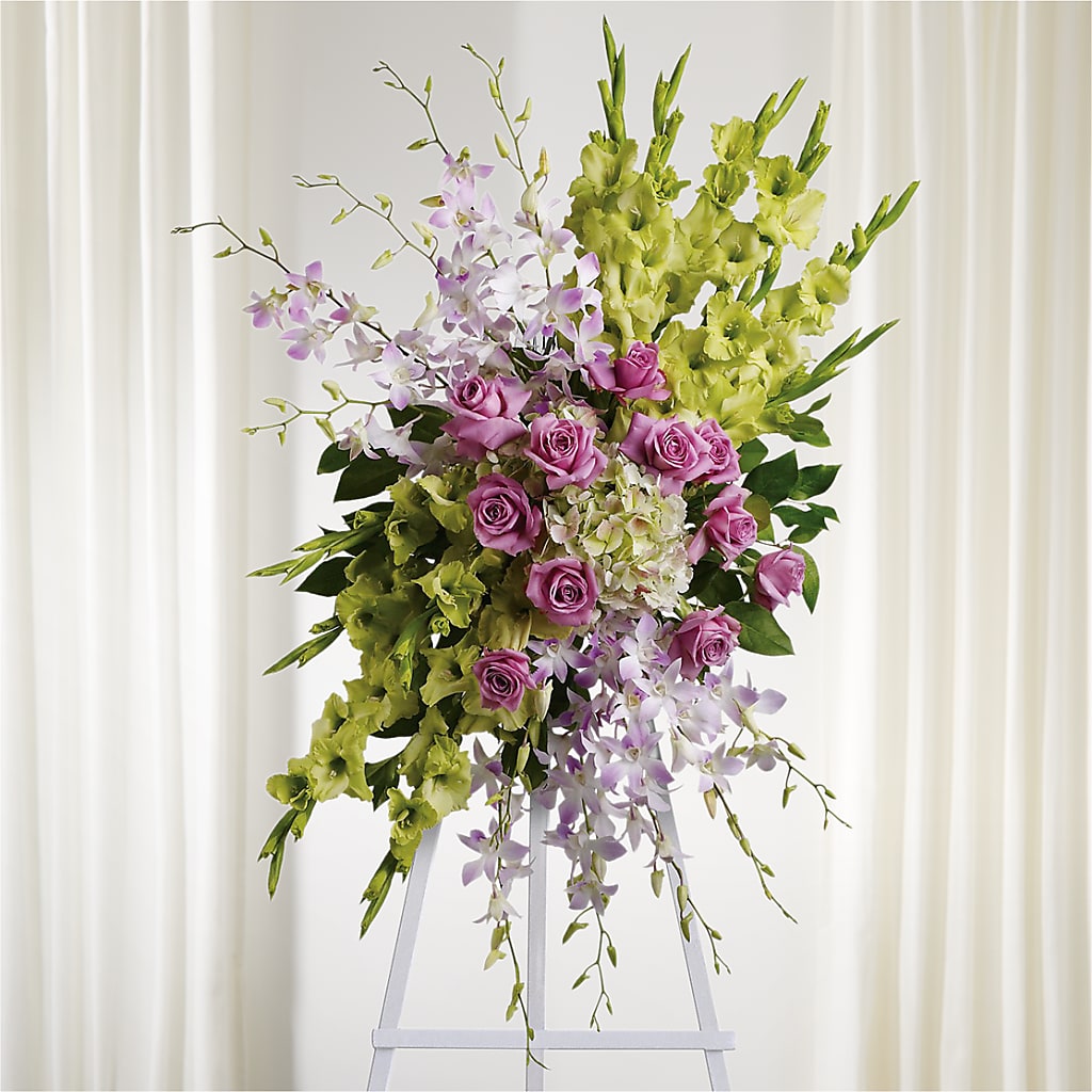 Lasting Legacy Standing Spray – The Flower Gallery, Linden NJ