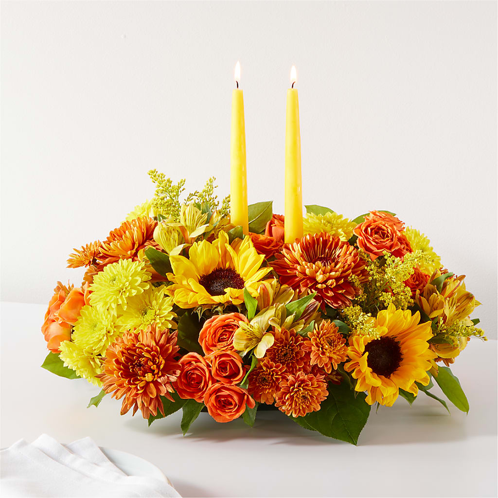 Autumn Harmony Centerpiece – The Flower Gallery, Linden NJ
