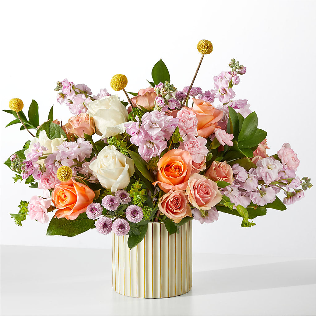 French Market Bouquet with Ivory Vase – The Flower Gallery, Linden NJ