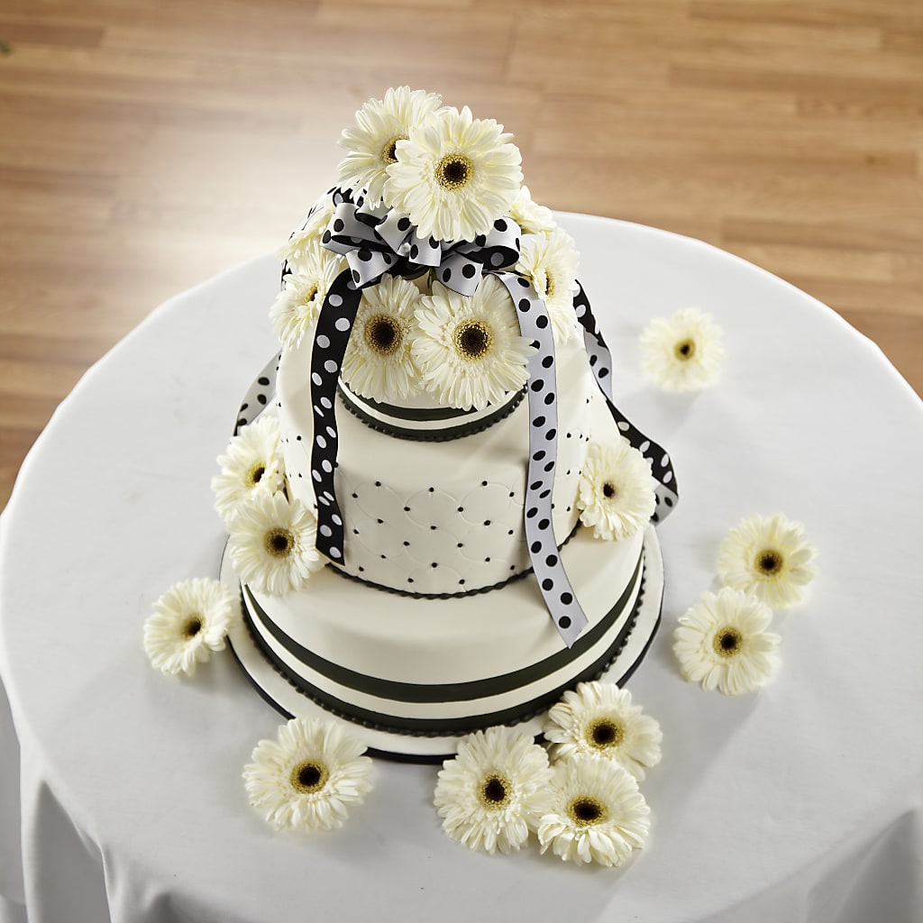 Simple Sophistication Cake Décor – The Flower Gallery, Linden NJ