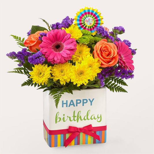 Birthday Brights Bouquet –  The Flower Gallery, Linden NJ