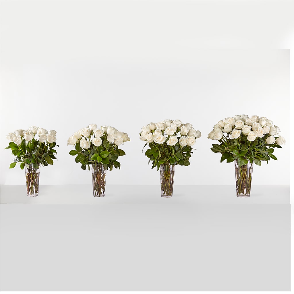 Long Stem White Rose Bouquet –  The Flower Gallery, Linden NJ