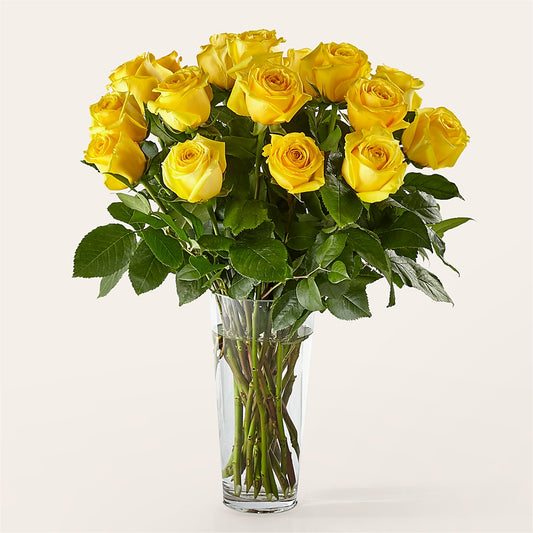 Long Stem Yellow Rose Bouquet –  The Flower Gallery, Linden NJ