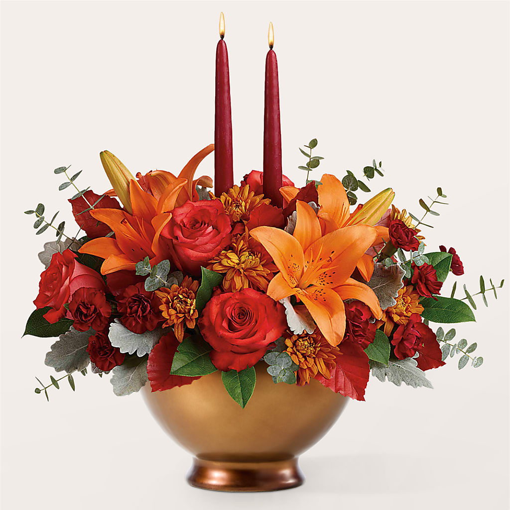 Fruits of Fall Centerpiece –  The Flower Gallery, Linden NJ