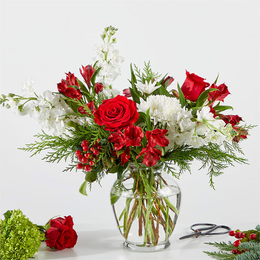 Merry Moment Bouquet – A Florist Original –  The Flower Gallery, Linden NJ