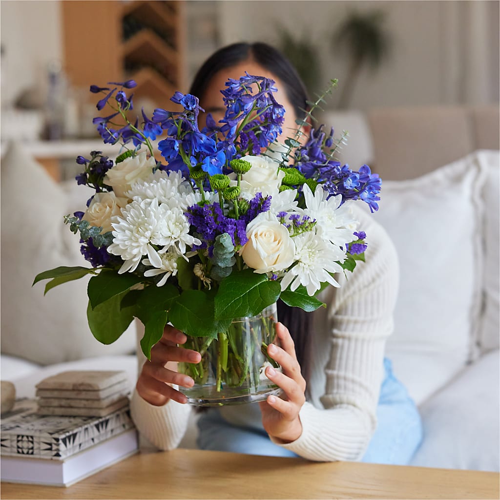 Cerulean Waves Bouquet –  The Flower Gallery, Linden NJ