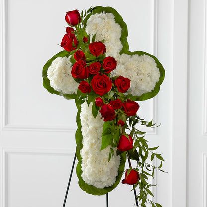 Floral Cross Easel –  The Flower Gallery, Linden NJ