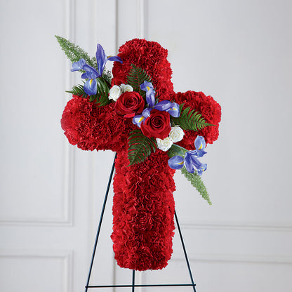 Faithful Hero Floral Cross –  The Flower Gallery, Linden NJ