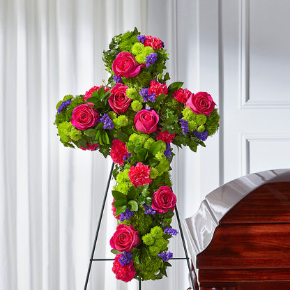 Tribute Rose Floral Cross –  The Flower Gallery, Linden NJ