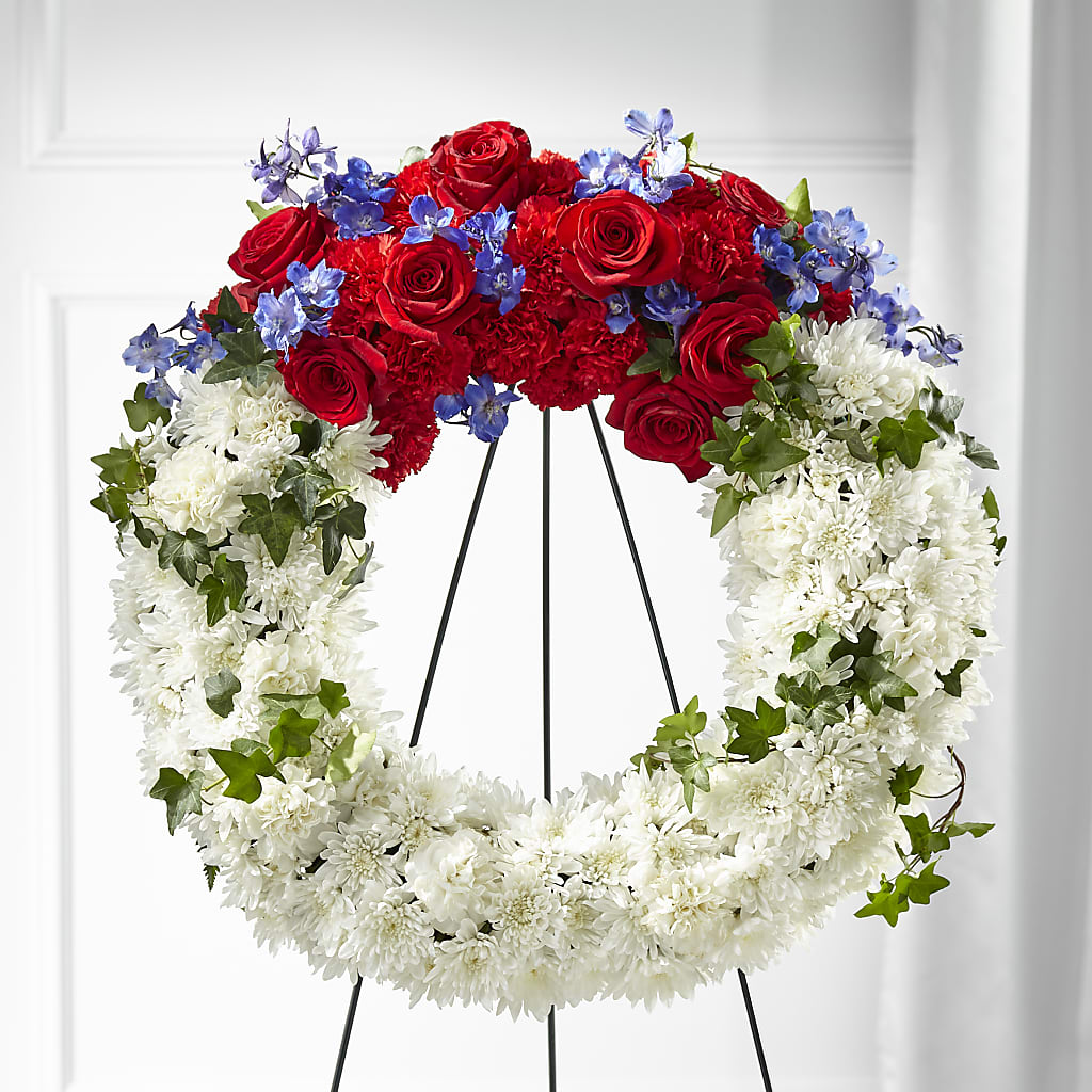 Patriotic Passion Wreath –  The Flower Gallery, Linden NJ