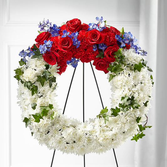 Patriotic Passion Wreath –  The Flower Gallery, Linden NJ