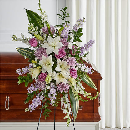 Grateful Hearts Standing Spray –  The Flower Gallery, Linden NJ