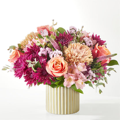 Berry Cobbler Bouquet with Ivory Vase –  The Flower Gallery, Linden NJ