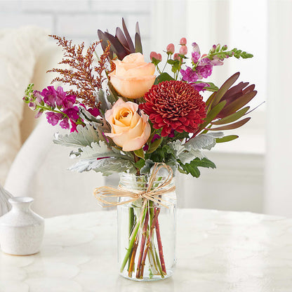 Moody Hues Bouquet –  The Flower Gallery, Linden NJ