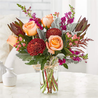 Moody Hues Bouquet –  The Flower Gallery, Linden NJ