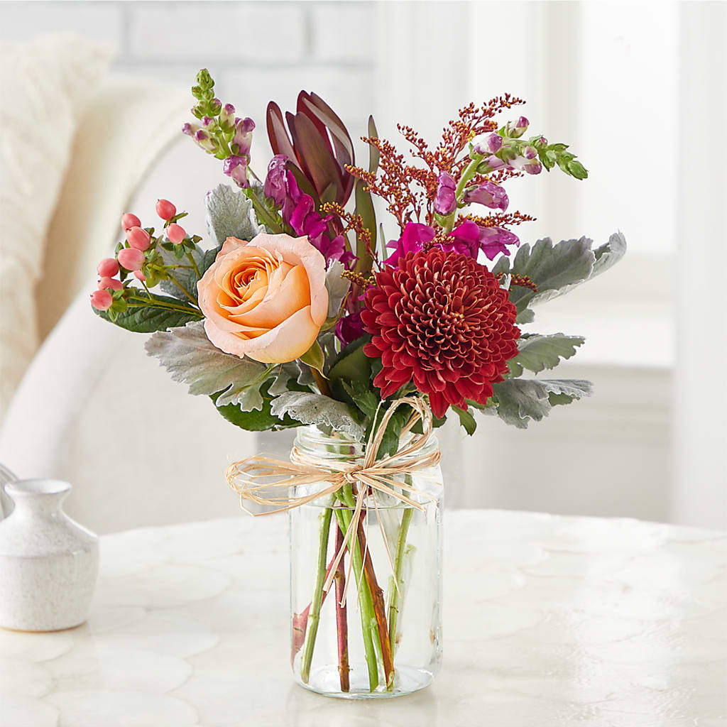 Moody Hues Bouquet –  The Flower Gallery, Linden NJ