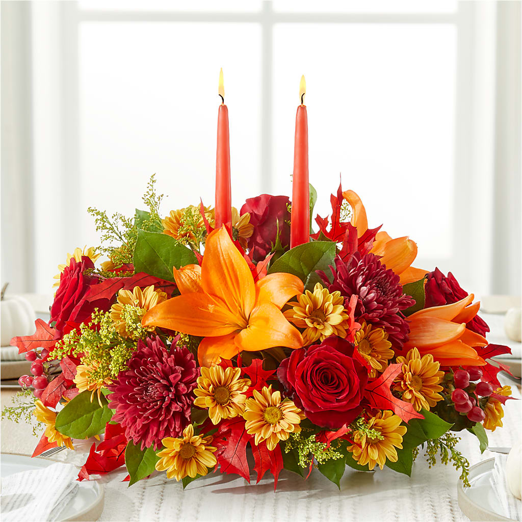 Autumn's Embrace Centerpiece –  The Flower Gallery, Linden NJ