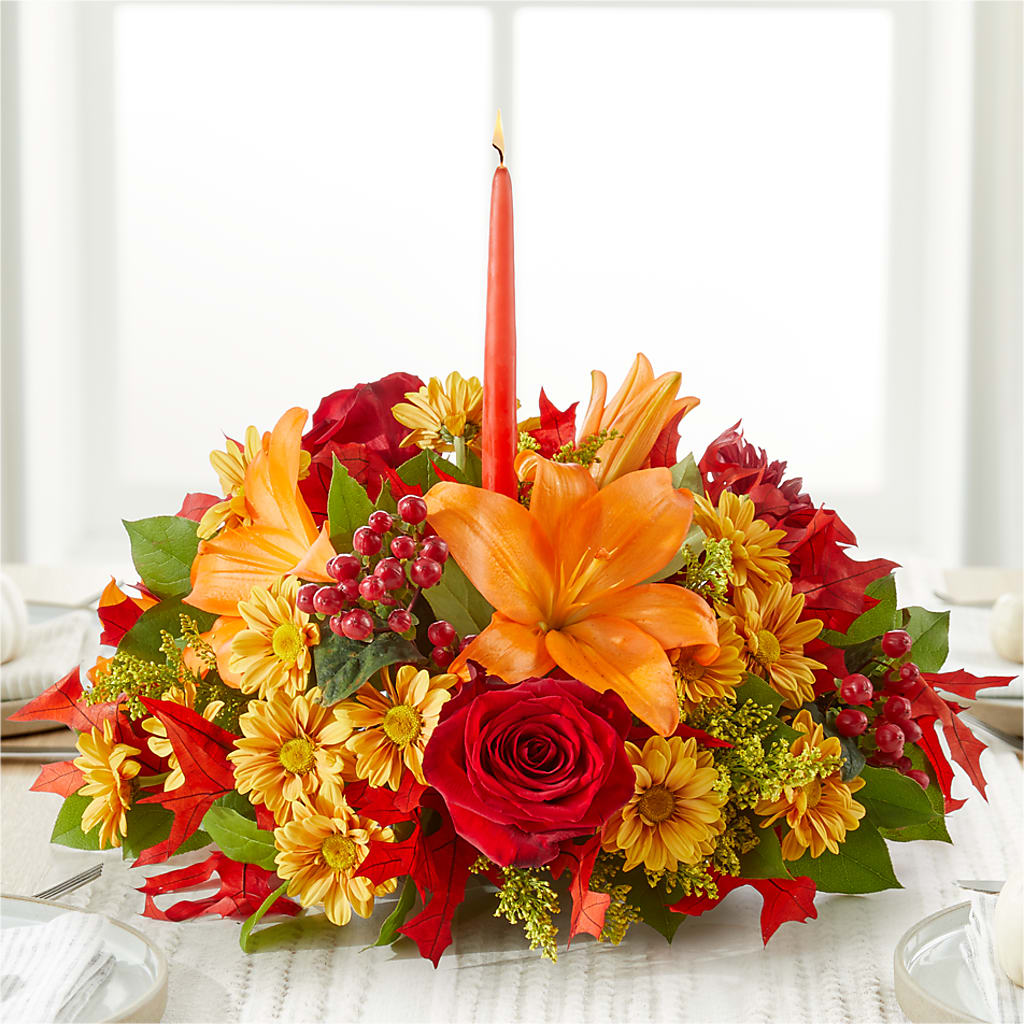 Autumn's Embrace Centerpiece –  The Flower Gallery, Linden NJ